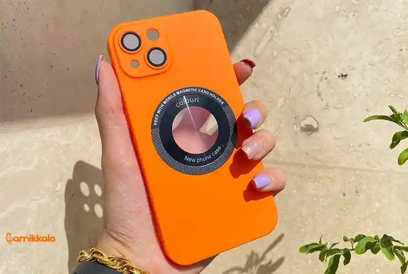 قاب گوشی آیفون MagSafe مدل Colour رنگ نارنجی
